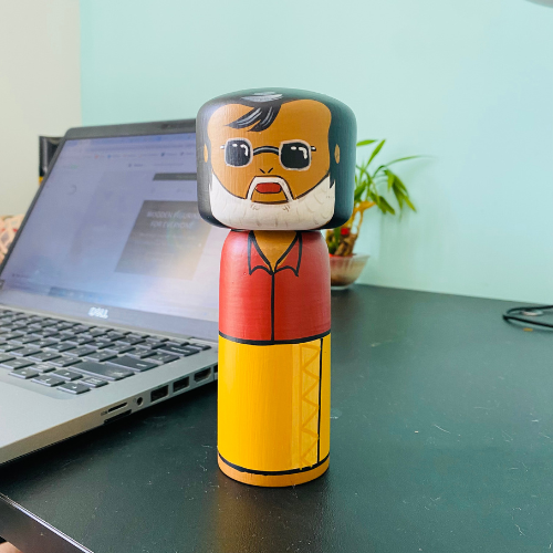 Rajni Wooden Collectible