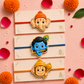 Rakshabandhan Special: Krishna, Radha, Sudama Wooden Peg Dolls with Rakhi Set