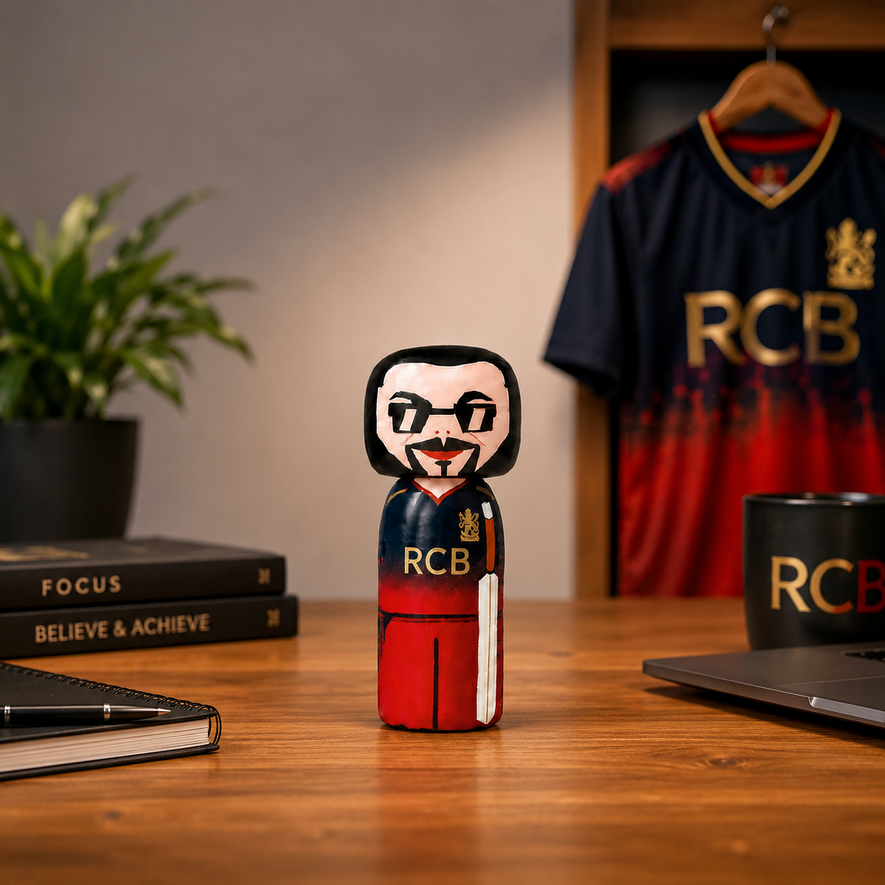 Kohli RCB Edition Wooden Collectible